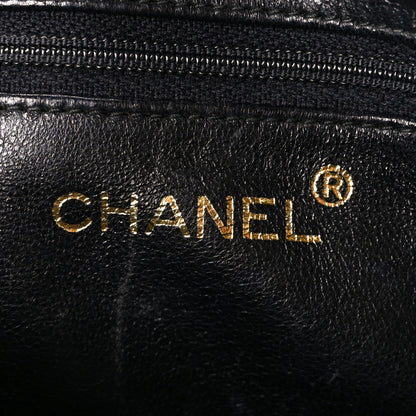 Chanel Lambskin Chevron Quilted Tassel Camera Case Black 6 of 11