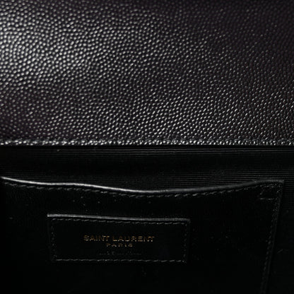 Saint Laurent Grain De Poudre Medium Classic Monogram Kate Satchel Black 6 of 9