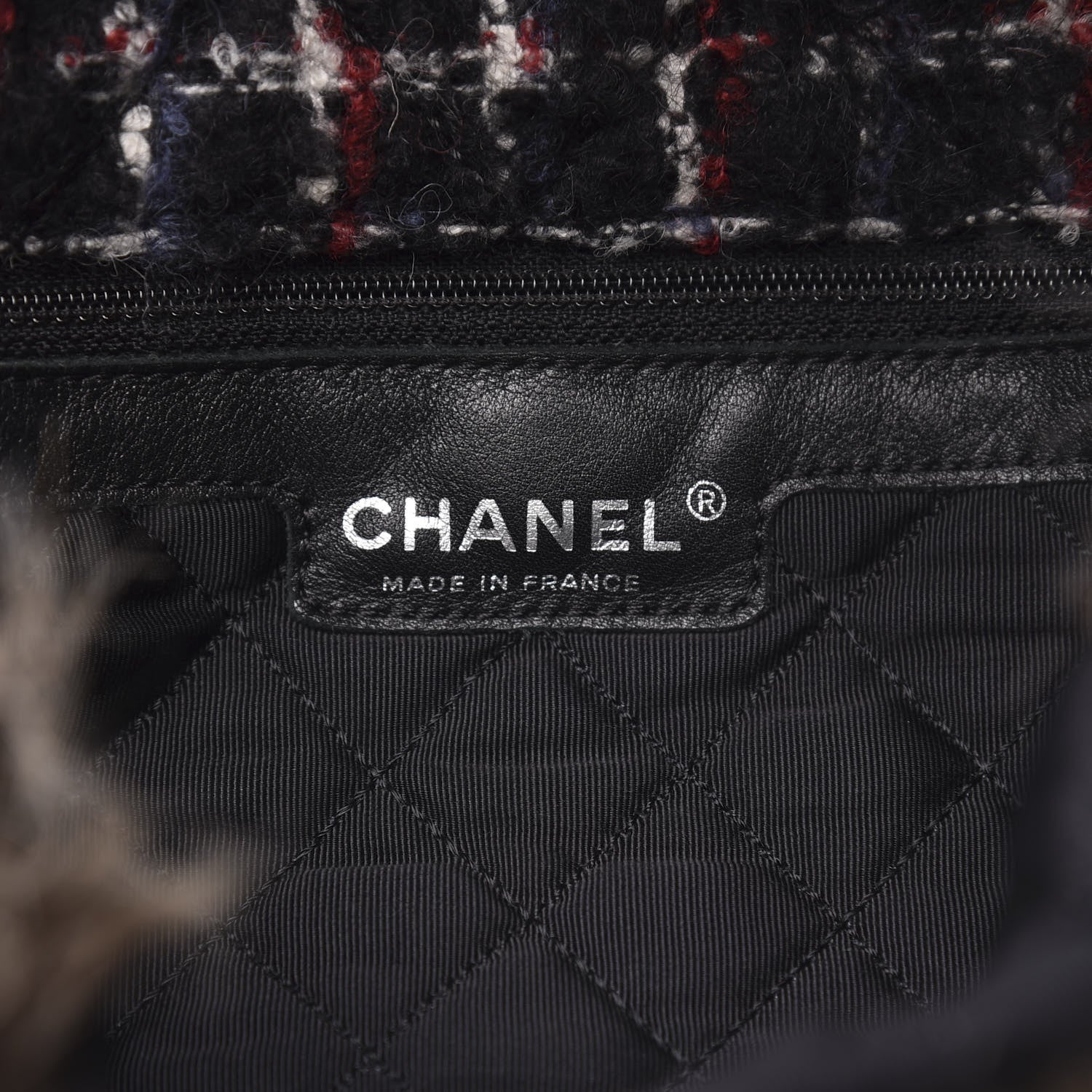 Chanel Tweed Arctic Fantasy Fur Flap Blue Red 6 of 10