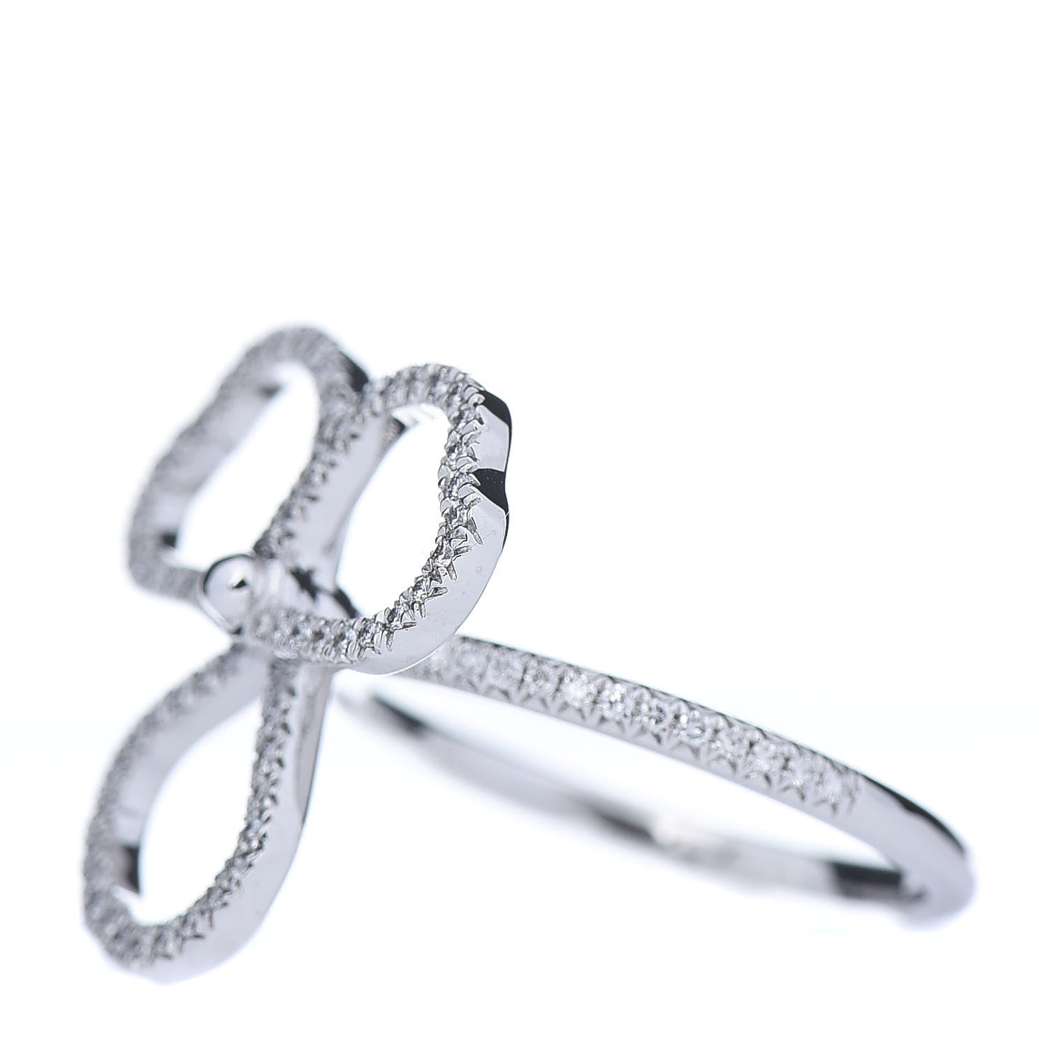 Tiffany Platinum Diamond Open Paper Flowers Ring 52 6 3 of 6