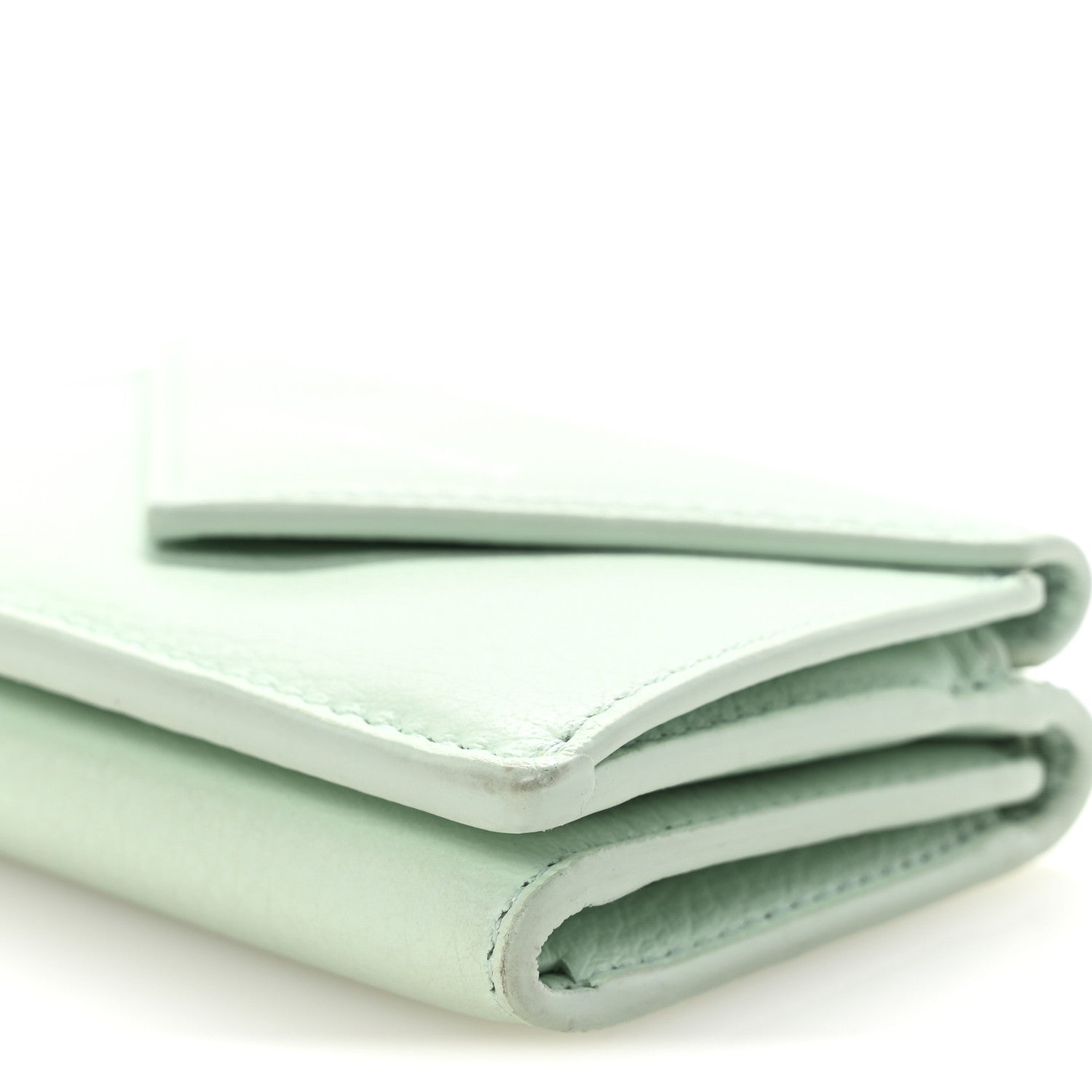 Balenciaga Smooth Calfskin Mini Papier Wallet Light Mint 8 of 9