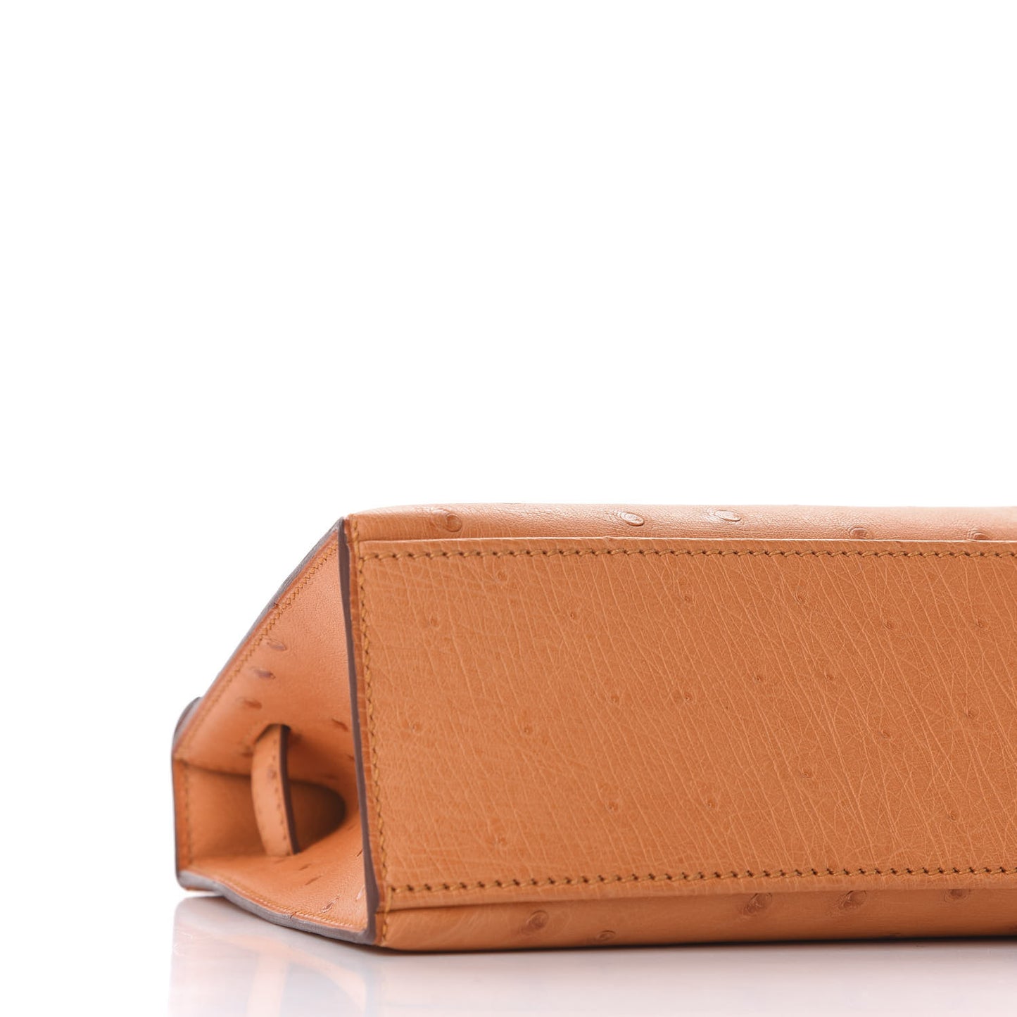Ostrich Kelly Pochette Abricot