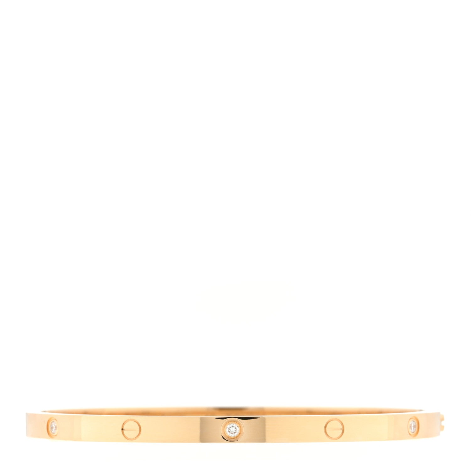 Cartier 18K Yellow Gold 6 Diamond Small LOVE Bracelet 16 1 of 7