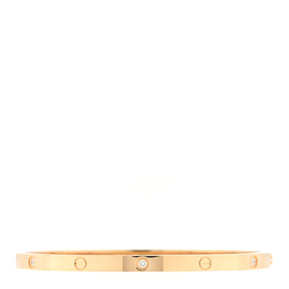 Cartier 18K Yellow Gold 6 Diamond Small LOVE Bracelet 16 1 of 7