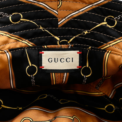 Gucci Canvas Velour Printed Reversible Bucket Hat L Black Multi 8 of 10