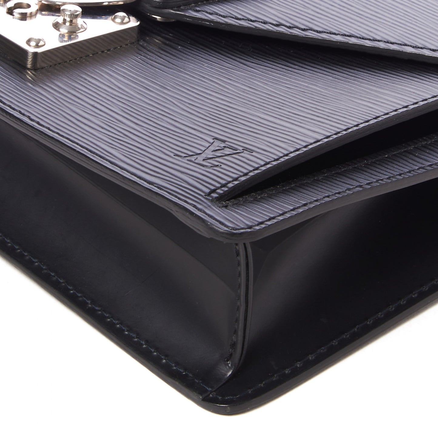 Epi Pochette Sellier Dragonne Clutch Black