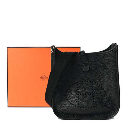 Hermes Taurillon Clemence Evelyne TPM Black 7 of 7