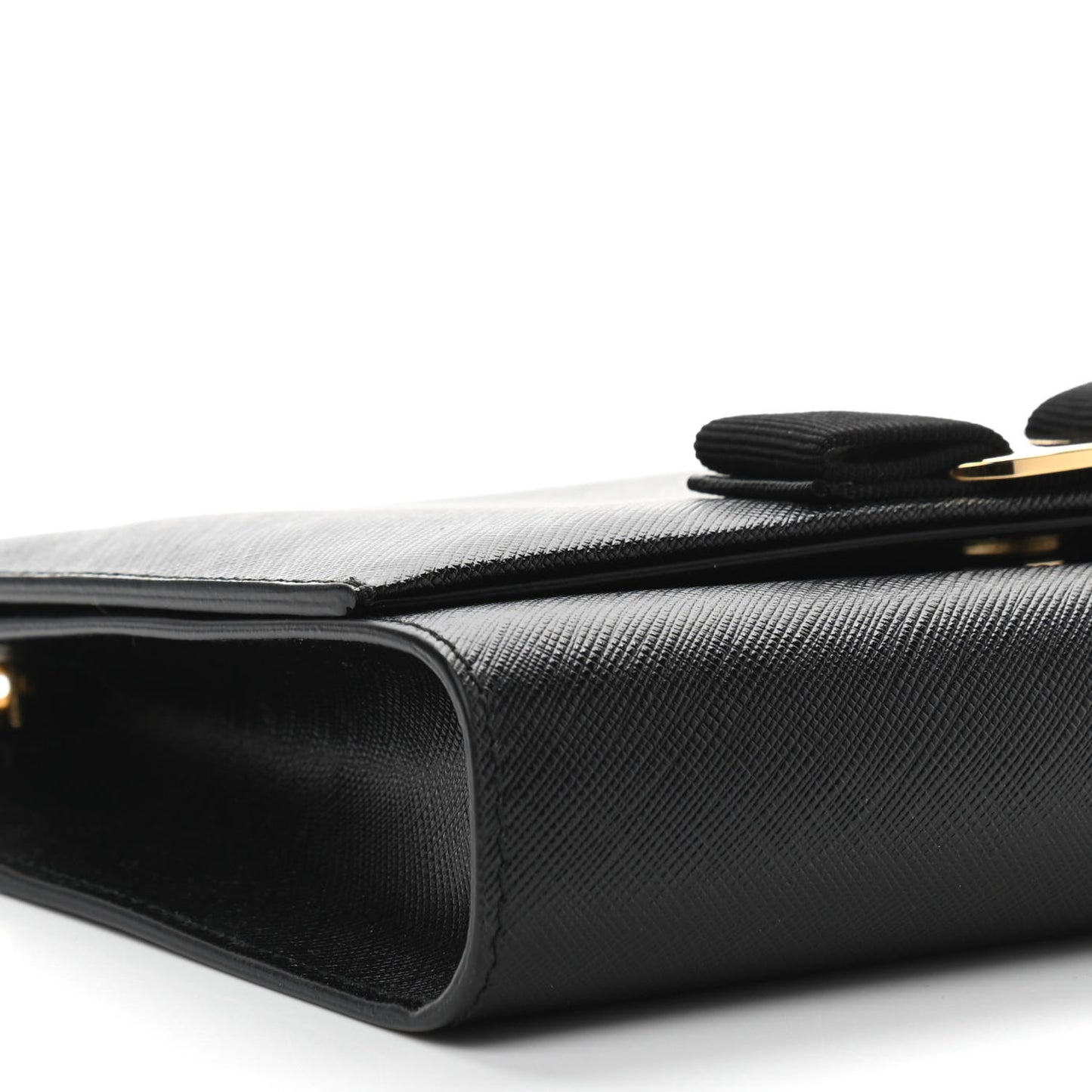 Printed Calfskin Medium Ginny Shoulder Bag Black