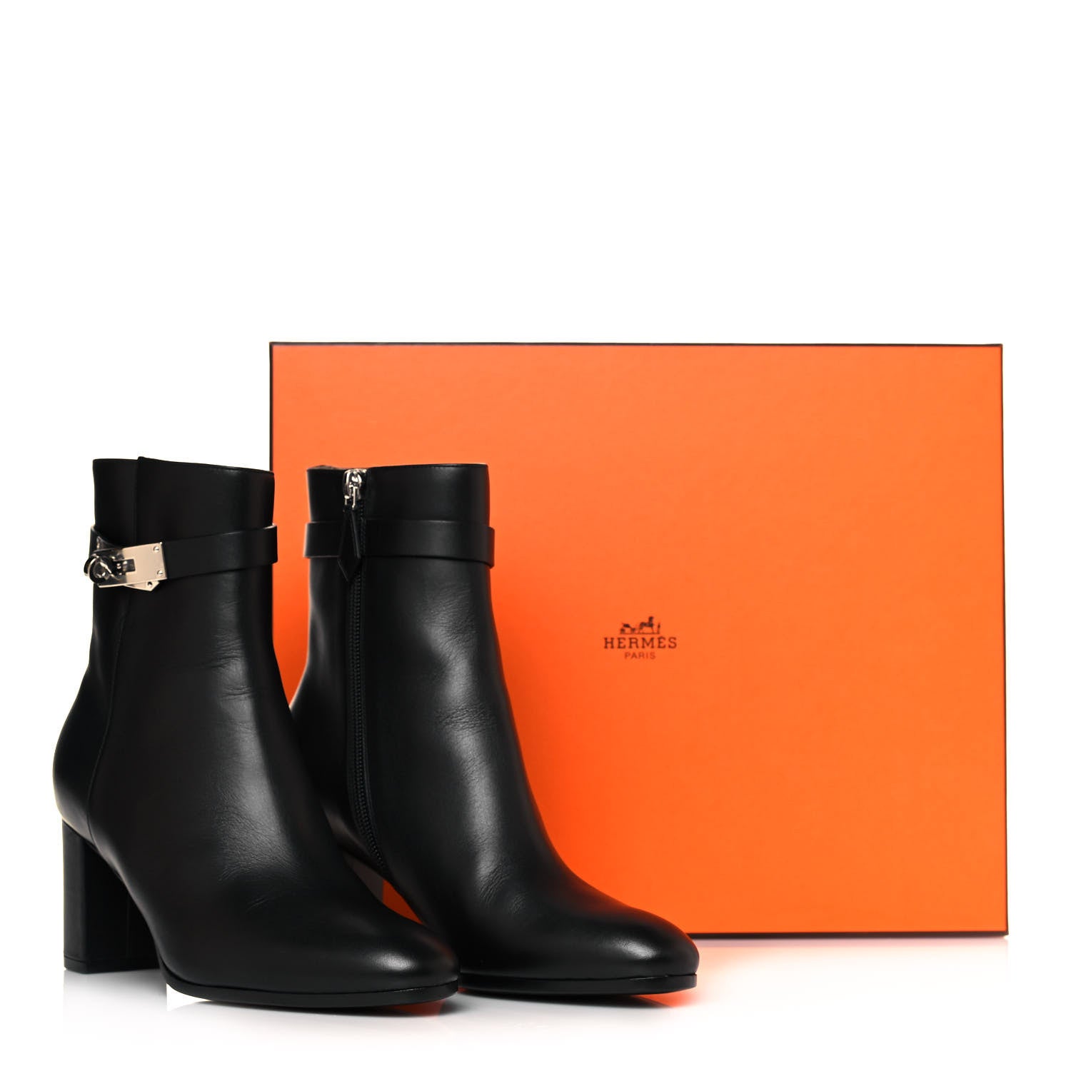 Hermes Calfskin Saint Germain Ankle Boots 37.5 Black 12 of 12