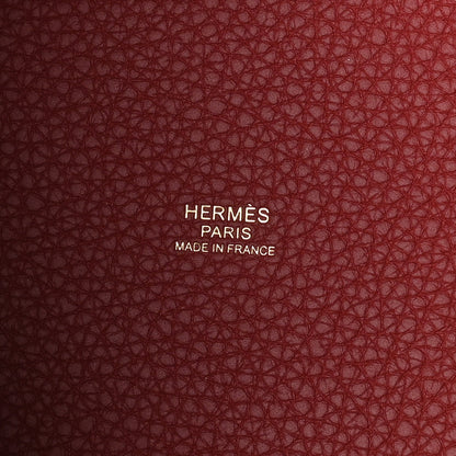 Hermes Taurillon Clemence Picotin Lock 22 MM Rouge H 6 of 10