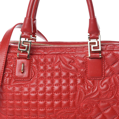 Versace Barocco Quilted Nappa Vanitas Demetra Bag Red 24 of 28