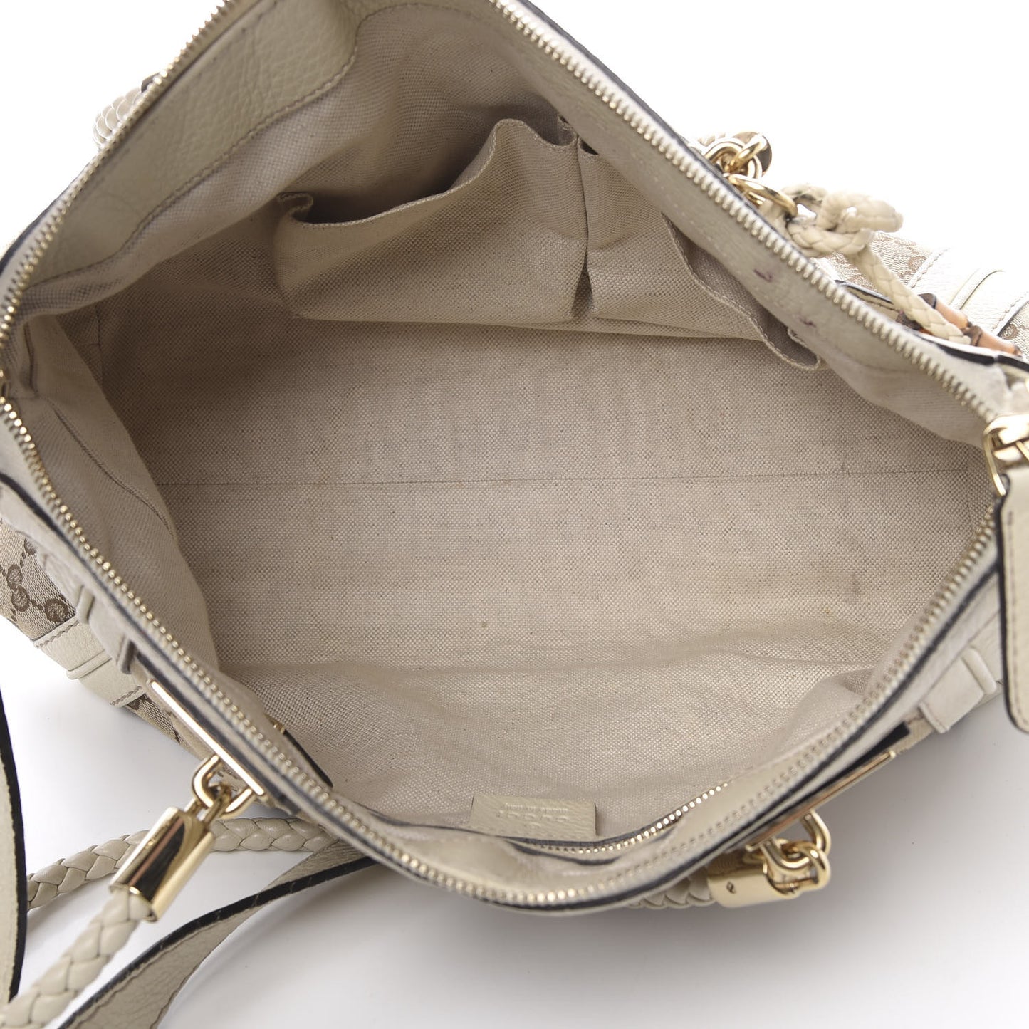 Monogram GG Canvas Small Bella Top Handle Bag Off White