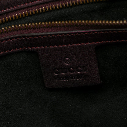 Gucci Snakeskin Medium Soft Stirrup Shoulder Bag Brown 6 of 10