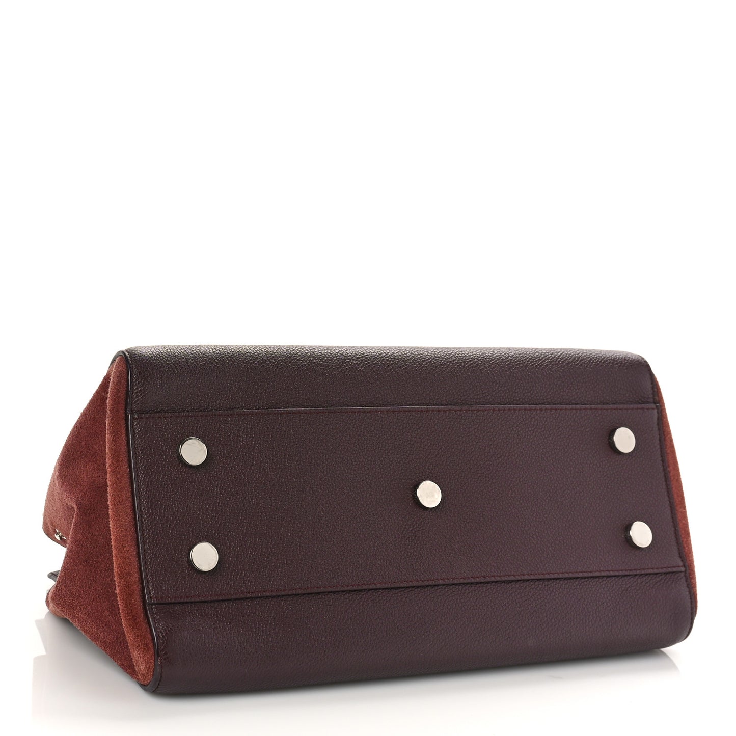Grained Calfskin Suede Small Cabas Rive Gauche Amaranto