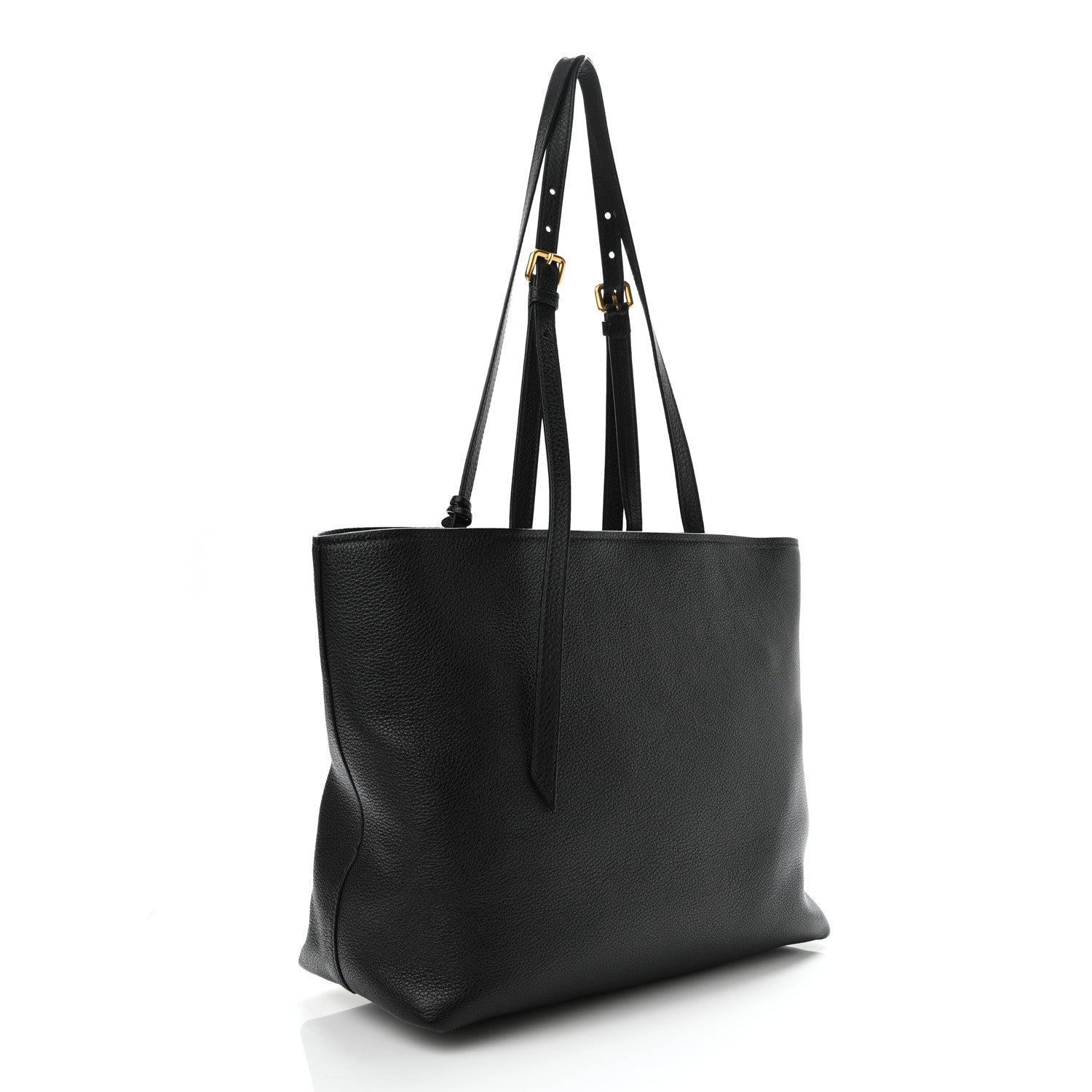 Prada Vitello Daino Pocket Shopping Tote Black 3 of 10