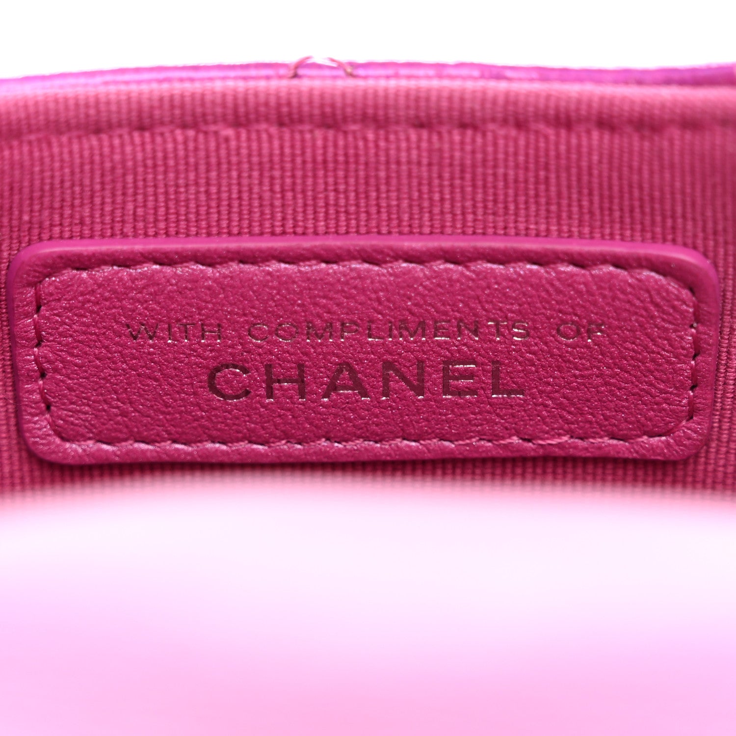 Chanel Iridescent Mirror Goatskin Hook Card Holder Fuchsia 9 of 11