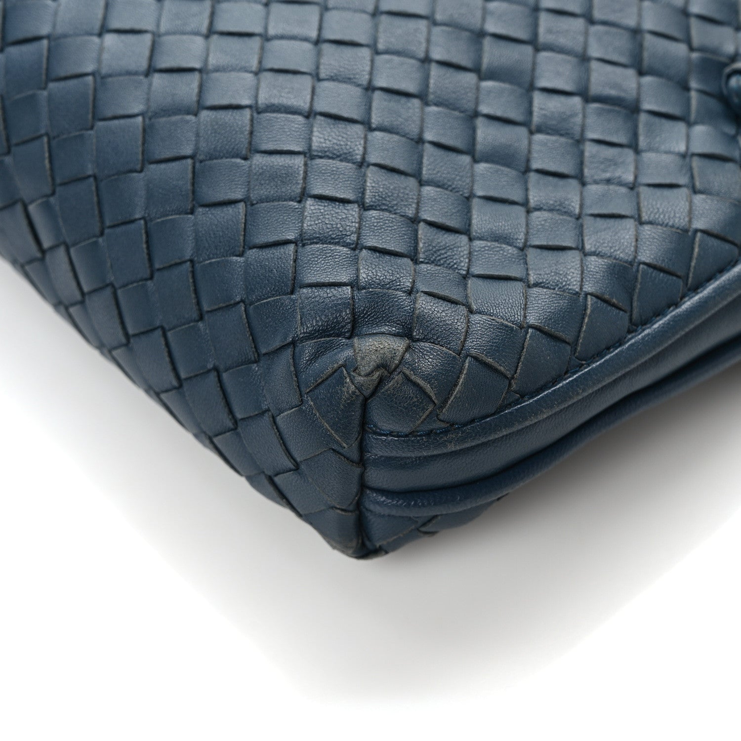 Bottega Veneta Nappa Intrecciato Nodini Crossbody Messenger Blue 10 of 10