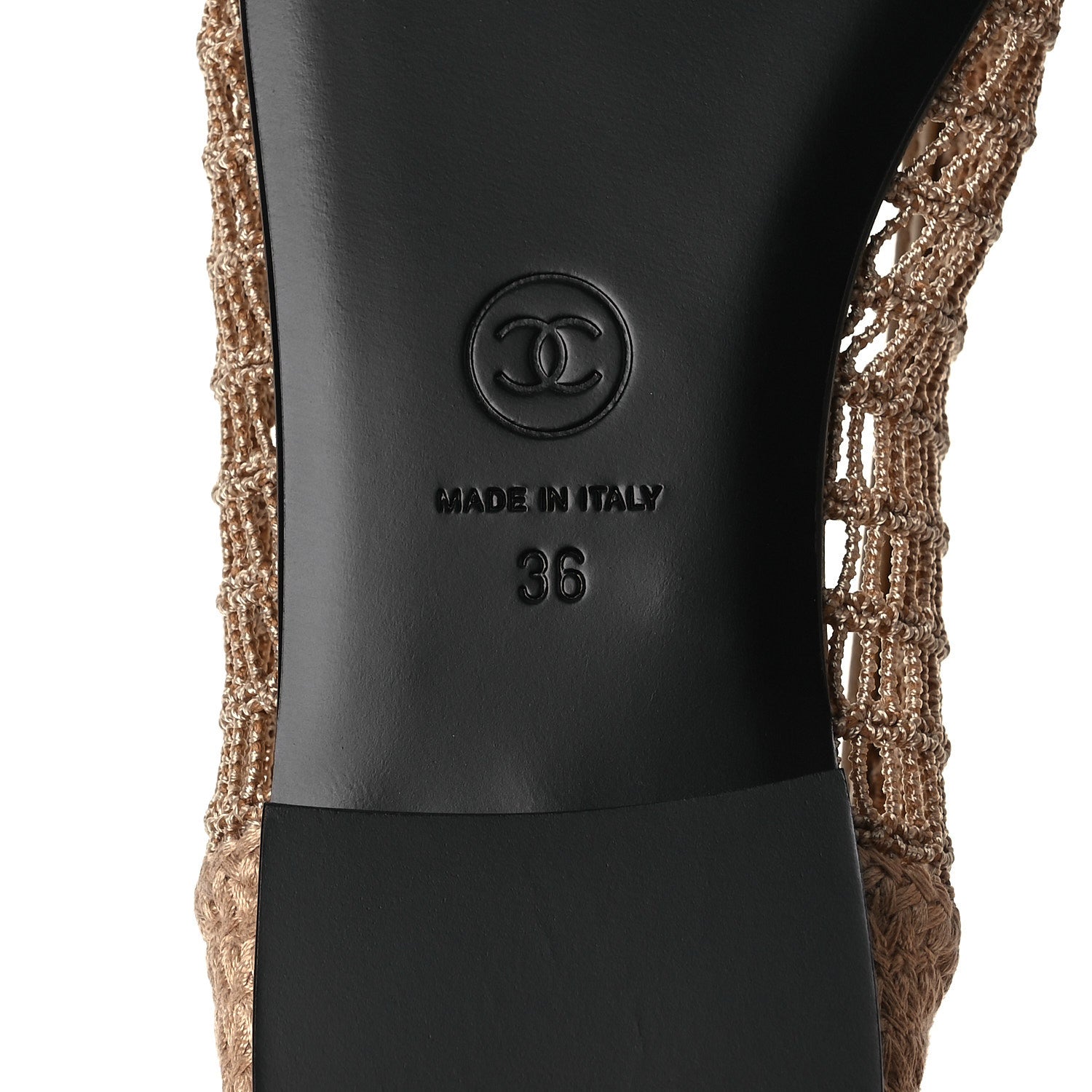 Chanel Raffia Cap Toe Ballerina Flats 36 Beige 8 of 11