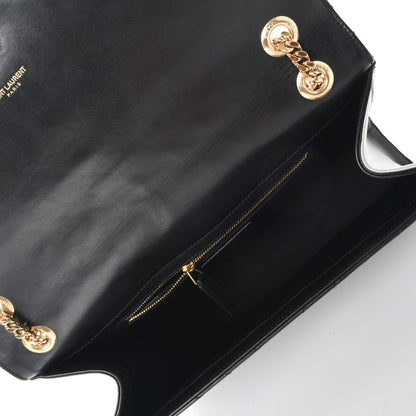 Saint Laurent Smooth Calfskin Matelasse Large Monogram Satchel Black 6 of 10