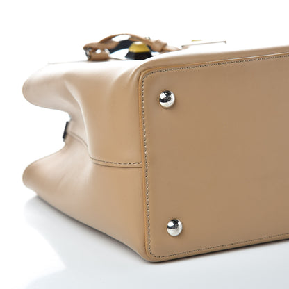 Fendi Vitello Baltico Hypnoteyes Studded Petite 2Jours Tote Cuoio 8 of 10