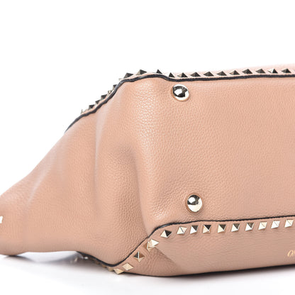 Valentino Garavani Pebbled Calfskin Medium Rockstud Tote Skin Sorbet 6 of 12
