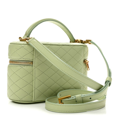 Saint Laurent Lambskin Quilted Gaby Vanity Bag Misty Jade 2 of 12