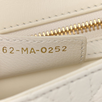 Christian Dior Lambskin Cannage Small Caro Bag Ivory 7 of 10