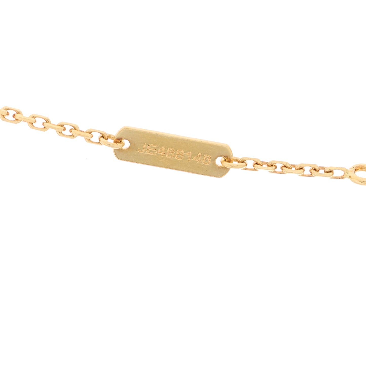 18K Yellow Gold Mother of Pearl Vintage Alhambra Pendant Necklace