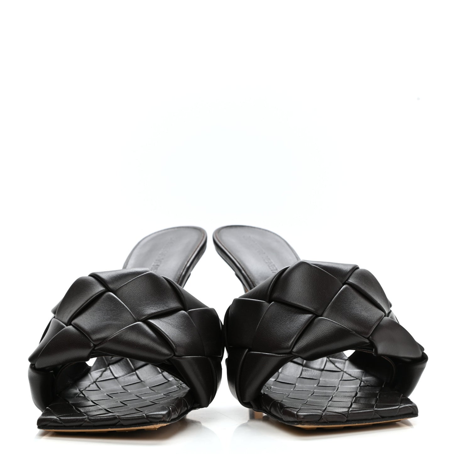 Nappa Maxi Intrecciato Lido Mule Sandals 40 Fondant