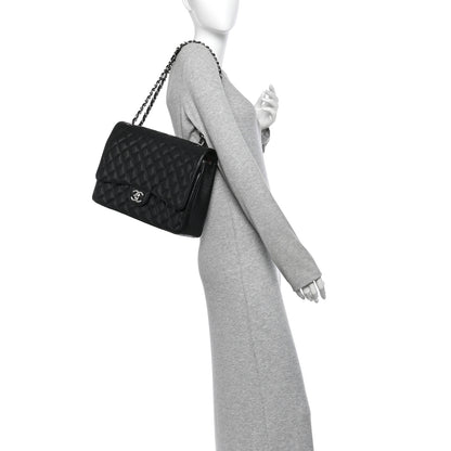 Chanel Caviar Quilted Maxi Double Flap Black 2 of 12