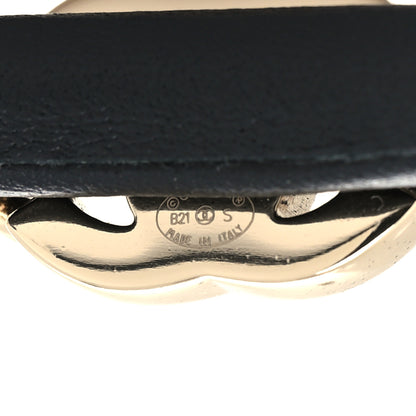Chanel Metal Lambskin Chain CC Headband Black Gold 4 of 4