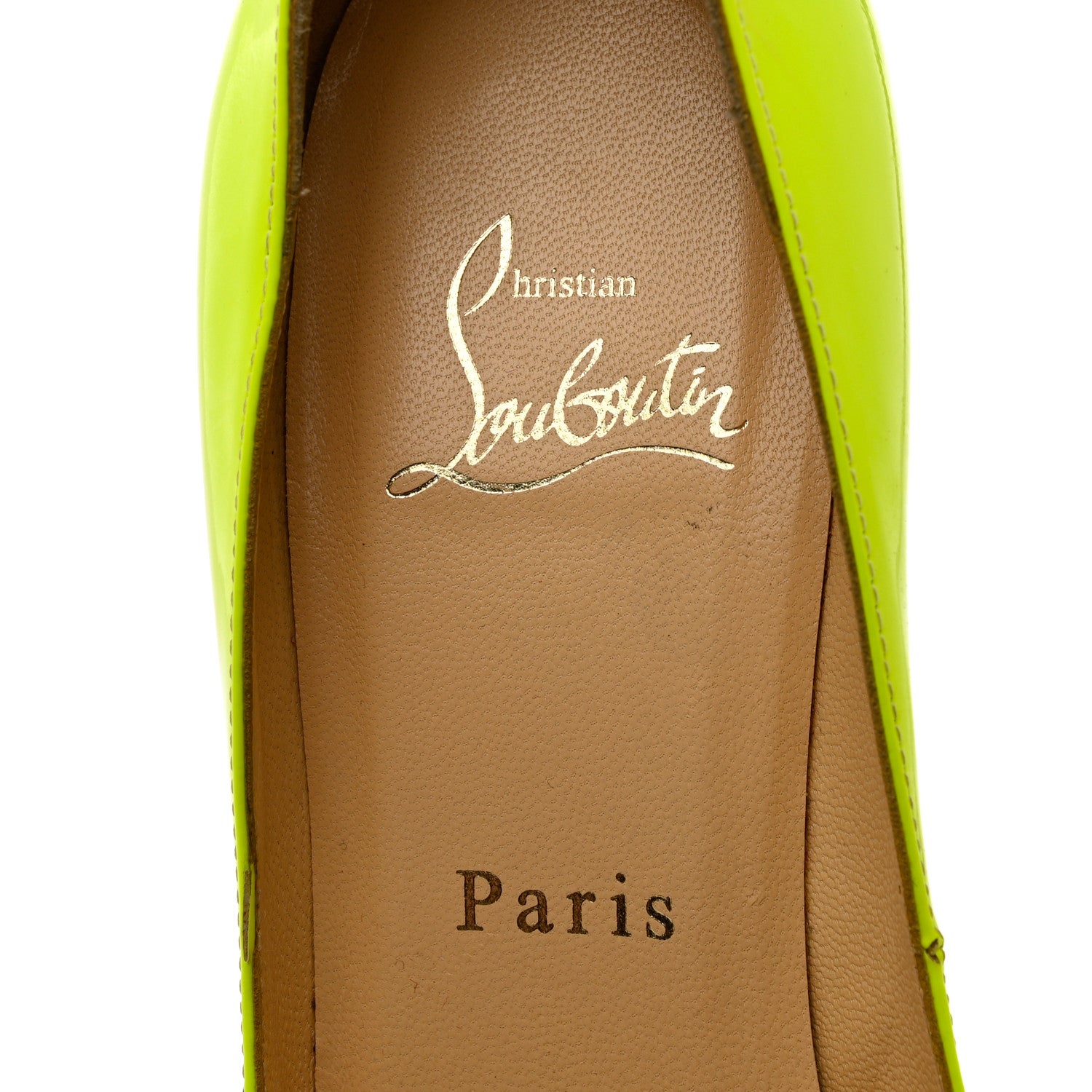 Christian Louboutin Patent Pigalle 120 Pumps 35 Fluo Yellow 6 of 10