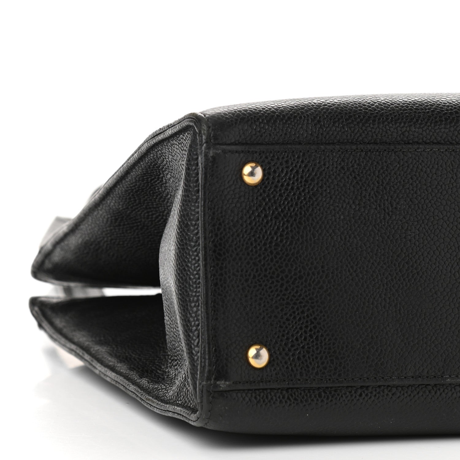 Chanel Caviar Embroidered Logo Shoulder Bag Black 5 of 12