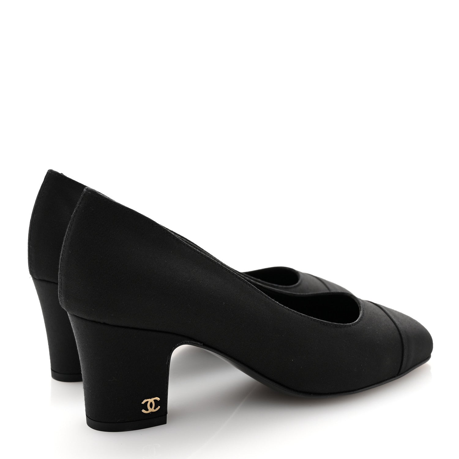 Chanel Grosgrain Cap Toe Uniform Pump 37 Black 4 of 11