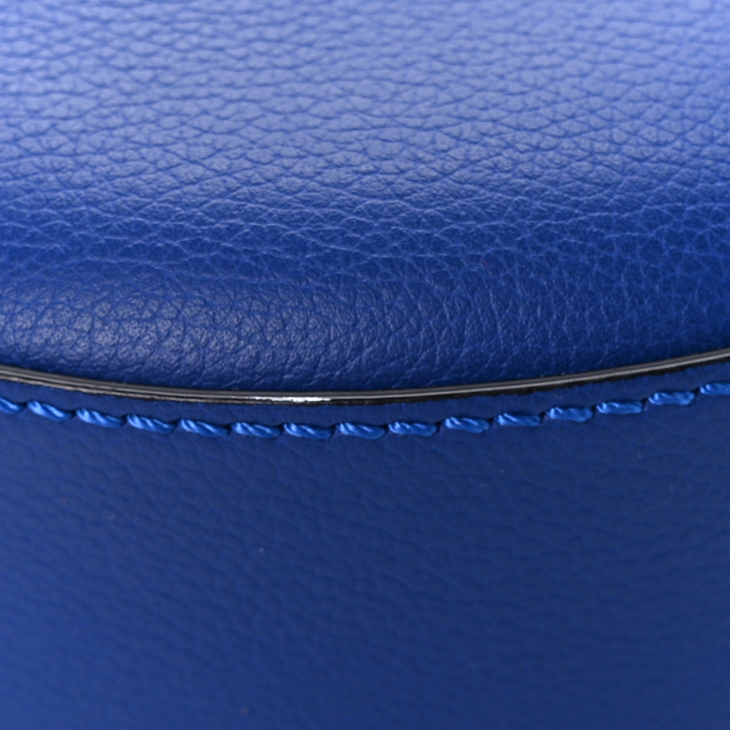 Calfskin La Medusa Round Camera Bag Blue