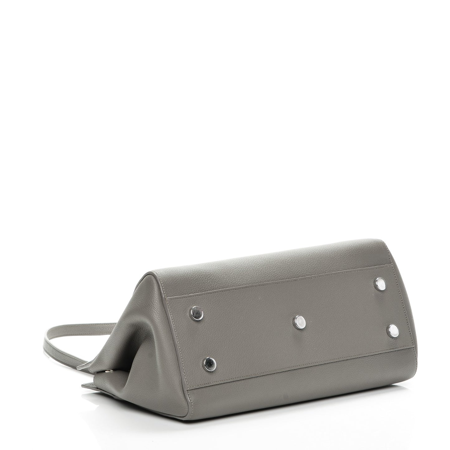 Grained Calfskin Small Rive Gauche Cabas Fog