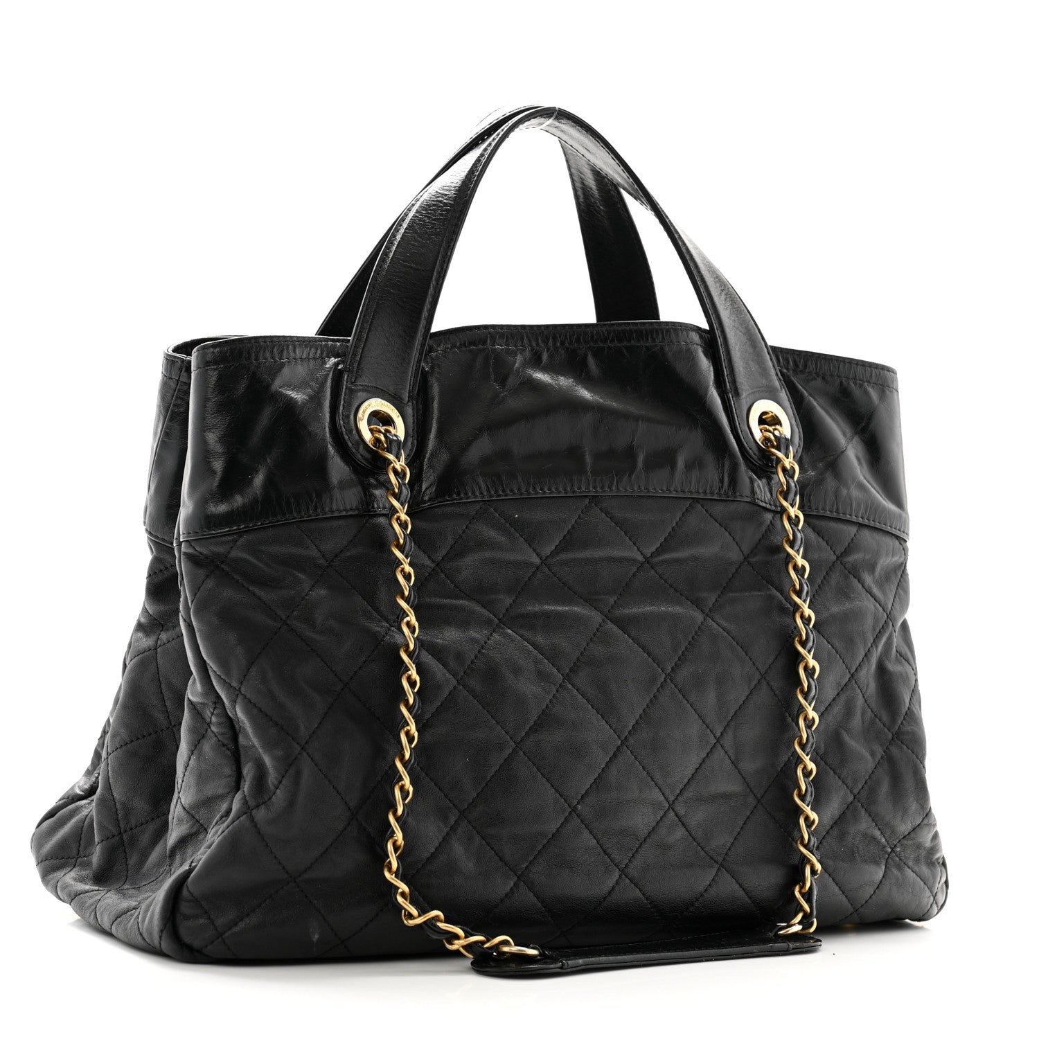 Chanel Iridescent Calfskin Quilted Large In The Mix Tote Black 3 of 14