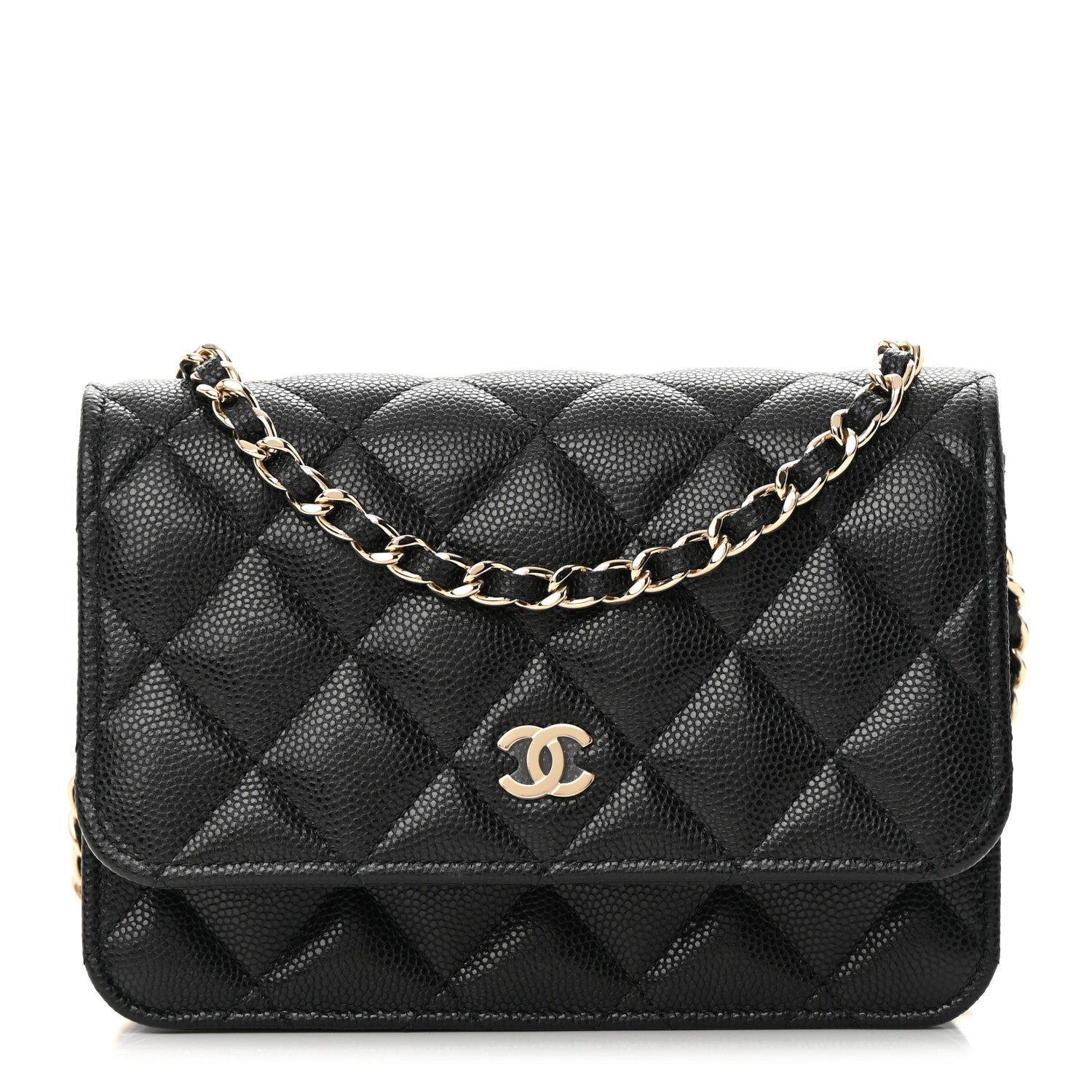 Chanel Caviar Quilted Mini Wallet On Chain WOC Black 1 of 11