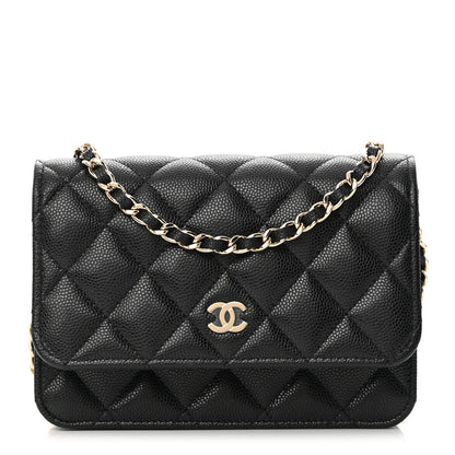 Chanel Caviar Quilted Mini Wallet On Chain WOC Black 1 of 11