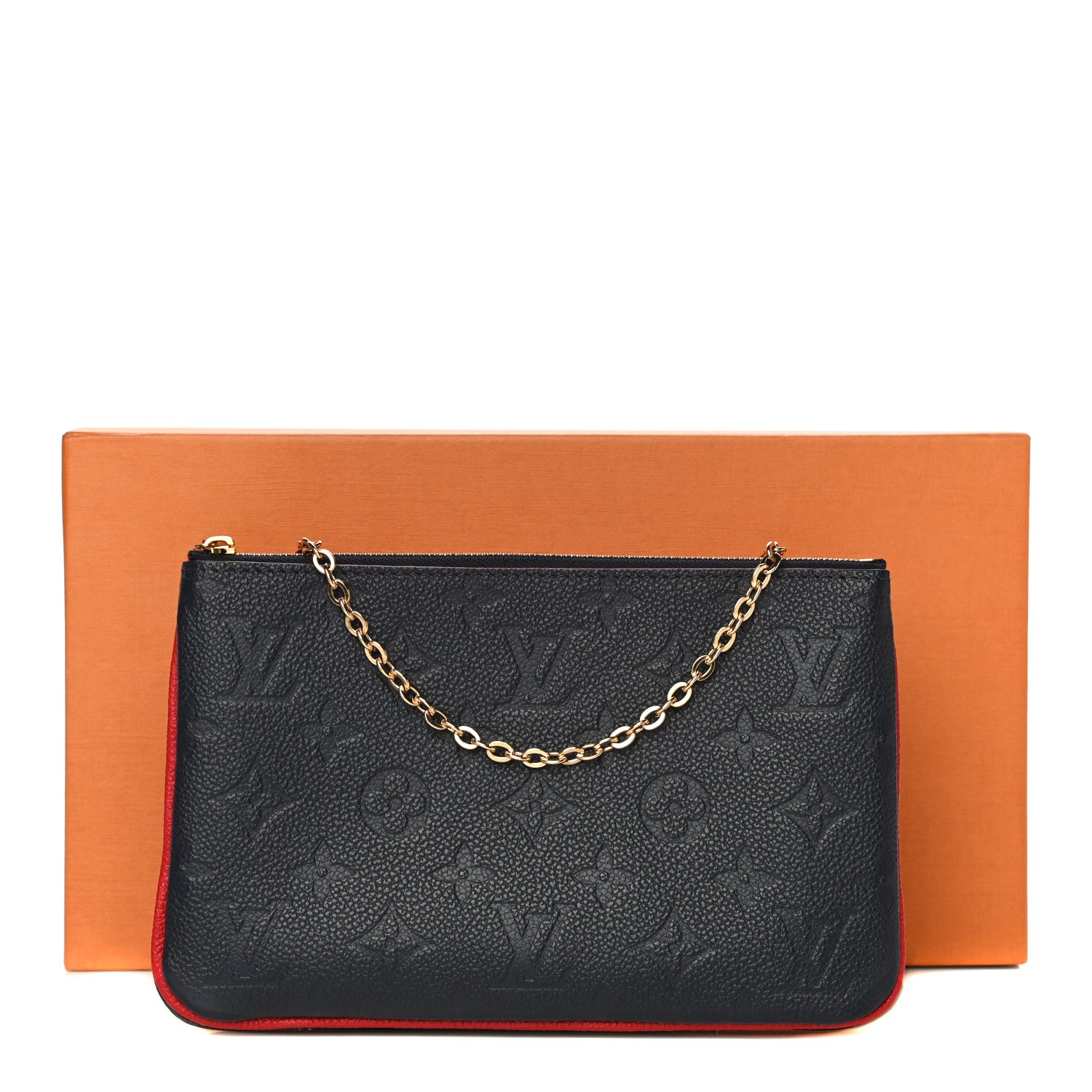 Louis Vuitton Empreinte Double Zip Pochette Marine Rouge 15 of 16