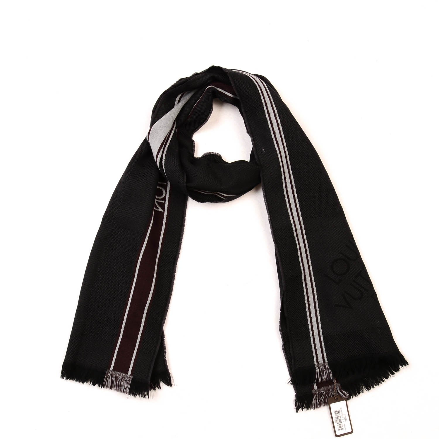 Louis Vuitton Wool Messager Damier Geant Scarf Black 1 of 4