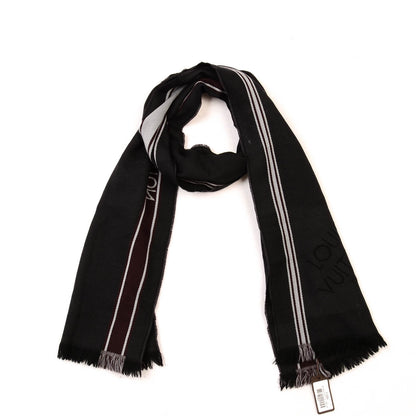 Louis Vuitton Wool Messager Damier Geant Scarf Black 1 of 4