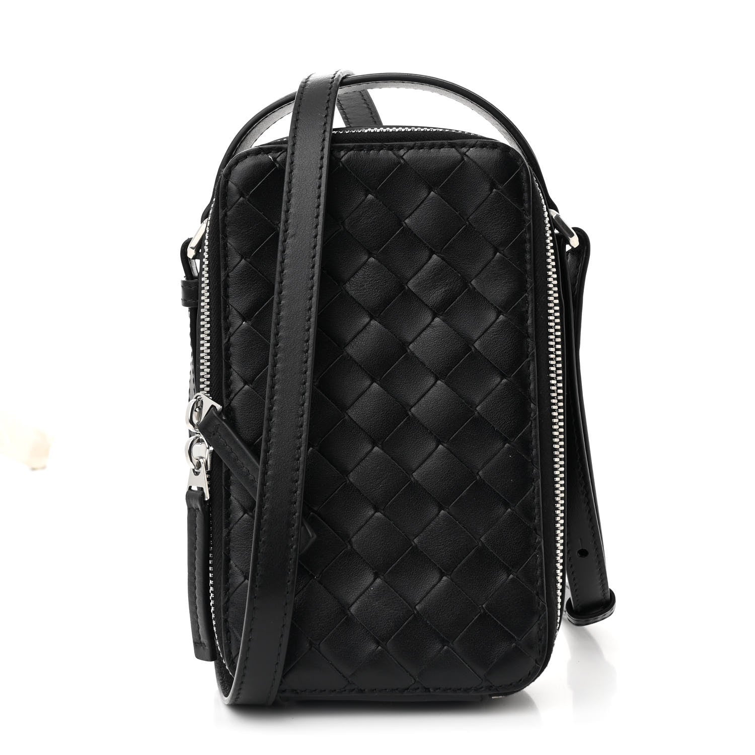 Bottega Veneta Nappa Intrecciato Getaway Phone Pouch Black 1 of 9