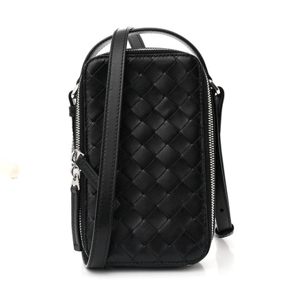 Bottega Veneta Nappa Intrecciato Getaway Phone Pouch Black 1 of 9