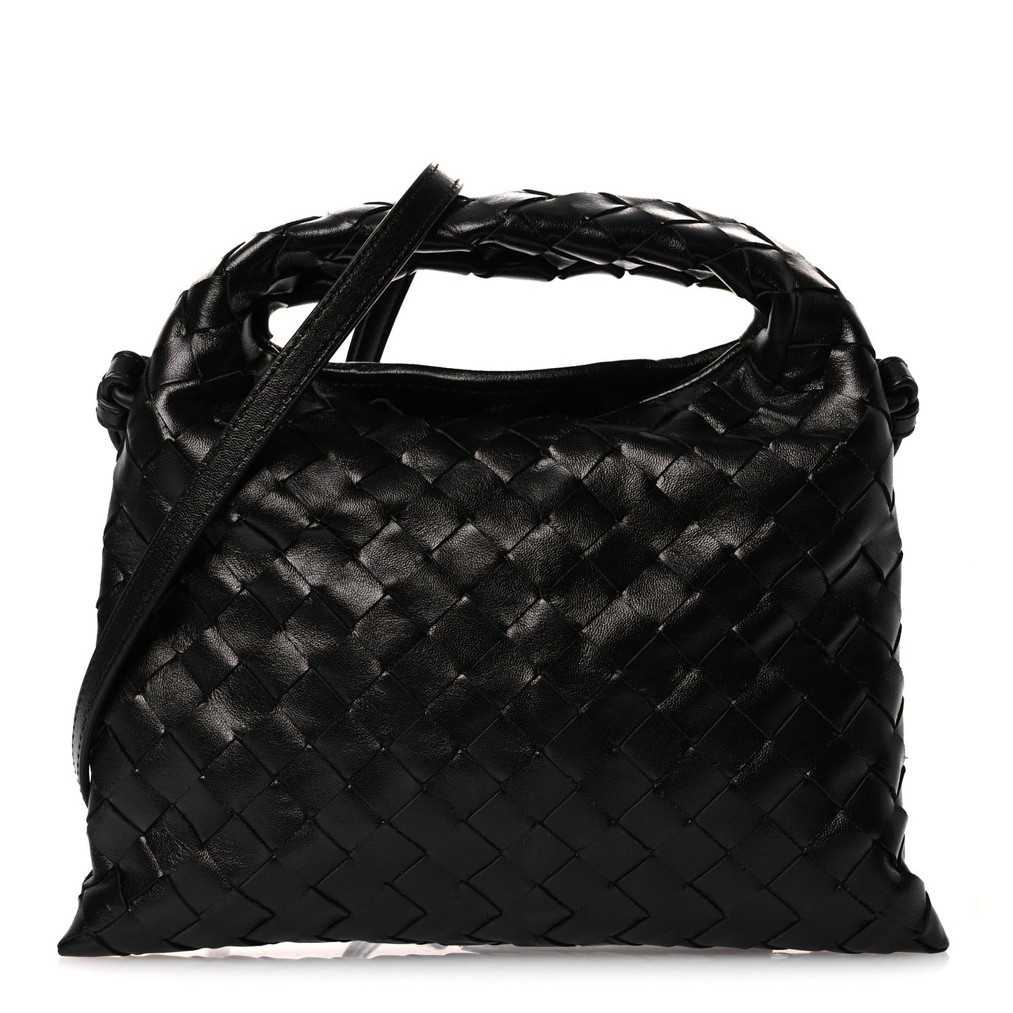 Calfskin Intrecciato Mini Hop Black