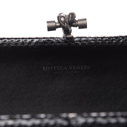Bottega Veneta Satin Ayers Intreccio Impero Stretch Knot Clutch Black 7 of 10