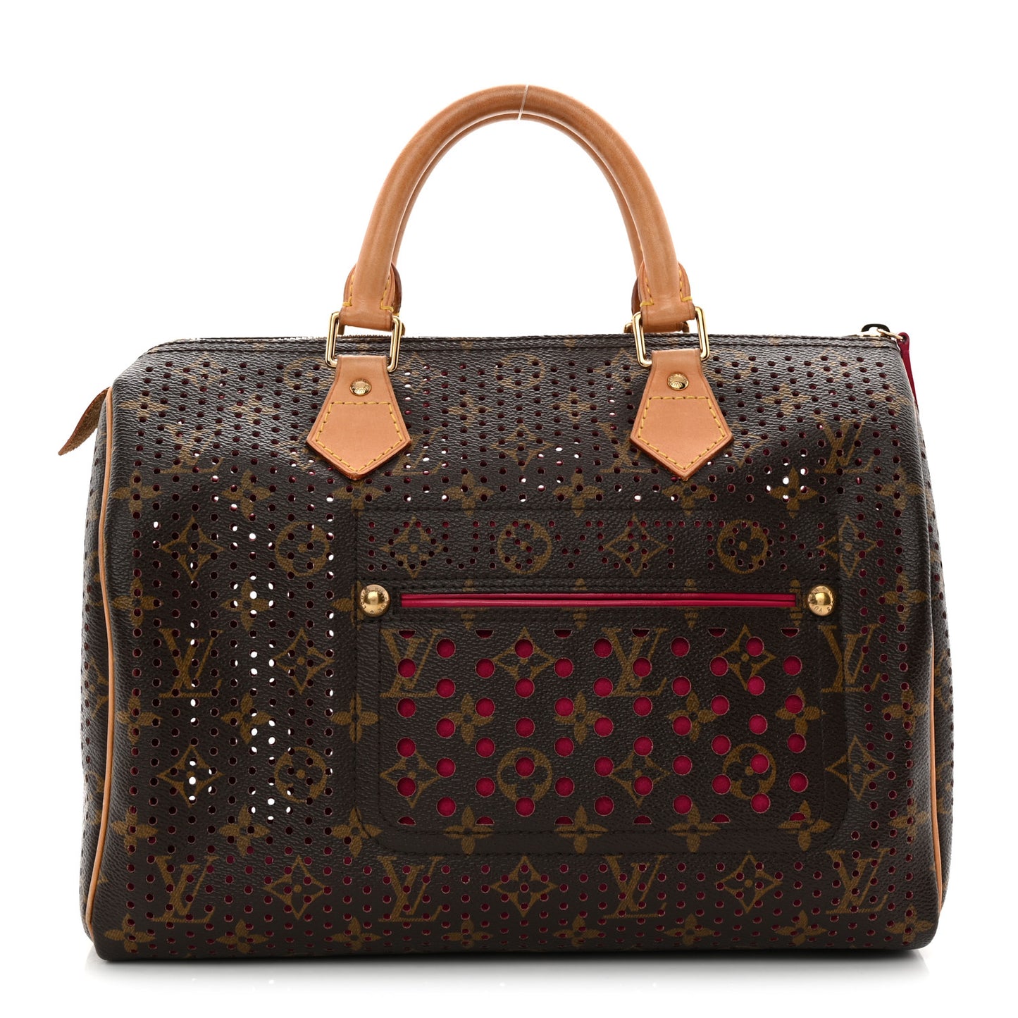 Monogram Perforated Speedy 30 Fuchsia