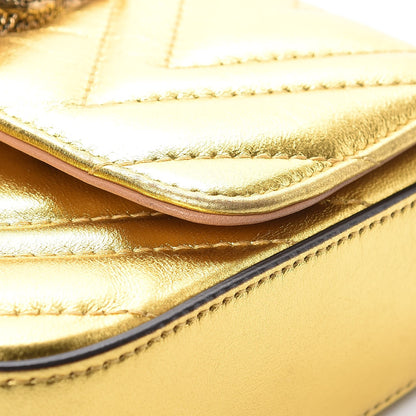 Gucci Metallic Nappa Matelasse Broadway Shoulder Bag Gold 15 of 17