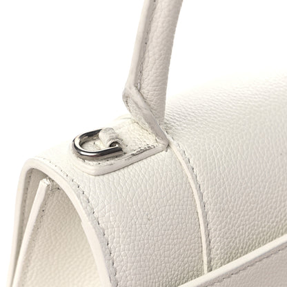 Balenciaga Grained Calfskin Small Hourglass Top Handle Bag White 14 of 15