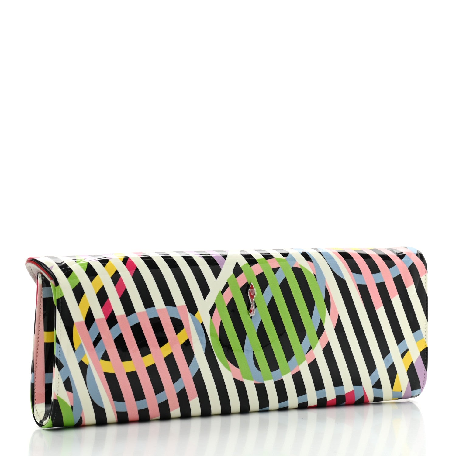 Christian Louboutin Patent So Kate Baguette Clutch Multicolor 3 of 6